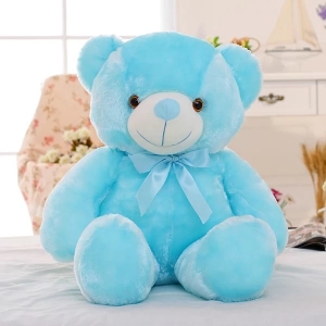 Cuscino orso di peluche blu LED Orso di peluche Animali di peluche Materiali: Cotone