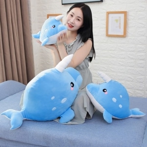 Cielo blu Unicorno Peluche Balena Animali di peluche Materiali: Cotone