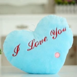Cuscino blu I Love You peluche San Valentino Fascia d'età: > 3 anni