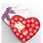 Orso rosso peluche scatola dell'amore San Valentino peluche Materiale: Cotone