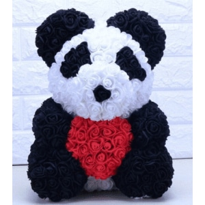 Rose rosse panda peluche San Valentino peluche Materiale: Cotone