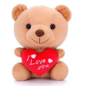 I Love You kawaii orsetto di peluche di San Valentino Materiale: Cotone