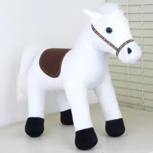 Simpatico cavallo bianco di peluche Materiale: Cotone