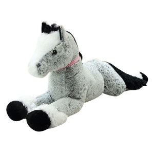 Cavallo di peluche blu grigio Cavallo di peluche Materiali: Cotone