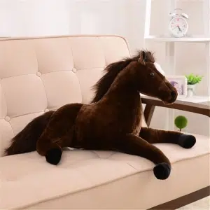 Cavallo di peluche marrone coccoloso Materiale: Cotone