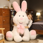 Coniglio bianco gigante seduto in peluche Materiale: Cotone