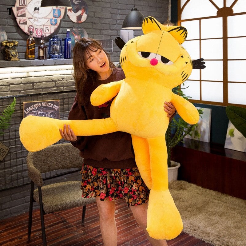 Peluche Chat Garfield Couché - Modèle N°R655 - Occasion - Peluche Vintage