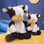 Nuovo peluche di mucca Kawaii cartone animato, morbido e confortevole, per bambini, ideale come regalo di compleanno o di Natale