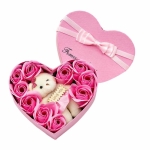 Scatola regalo di rose di sapone con orsetto carino per San Valentino a7796c561c033735a2eb6c: Rosa|Rosso