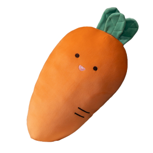 Bambola carota arancione sorridente