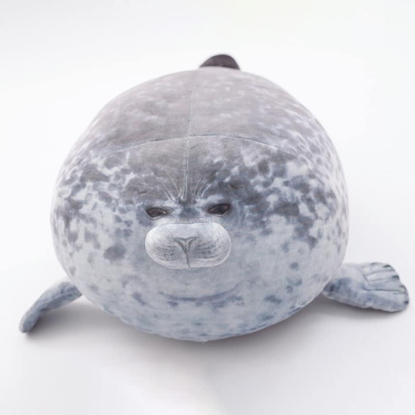 Cuscino di foca in peluche cuscino di foca in peluche grigio 40cm