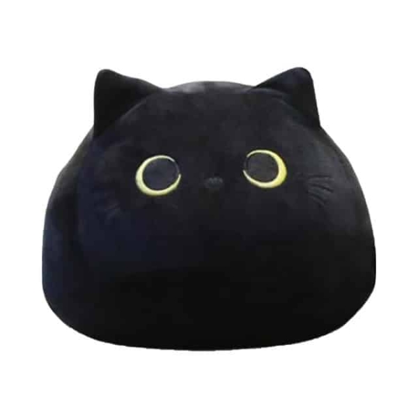 Cuscino gatto nero in peluche cuscino gatto nero in peluche 40cm
