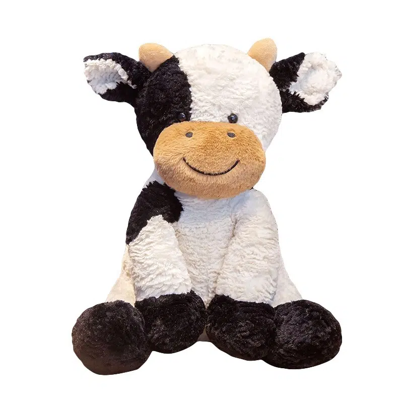 Peluche Mucca Keeleco 100% Riciclato - Morbido Teddy Ecosostenibile, Taglia Piccola