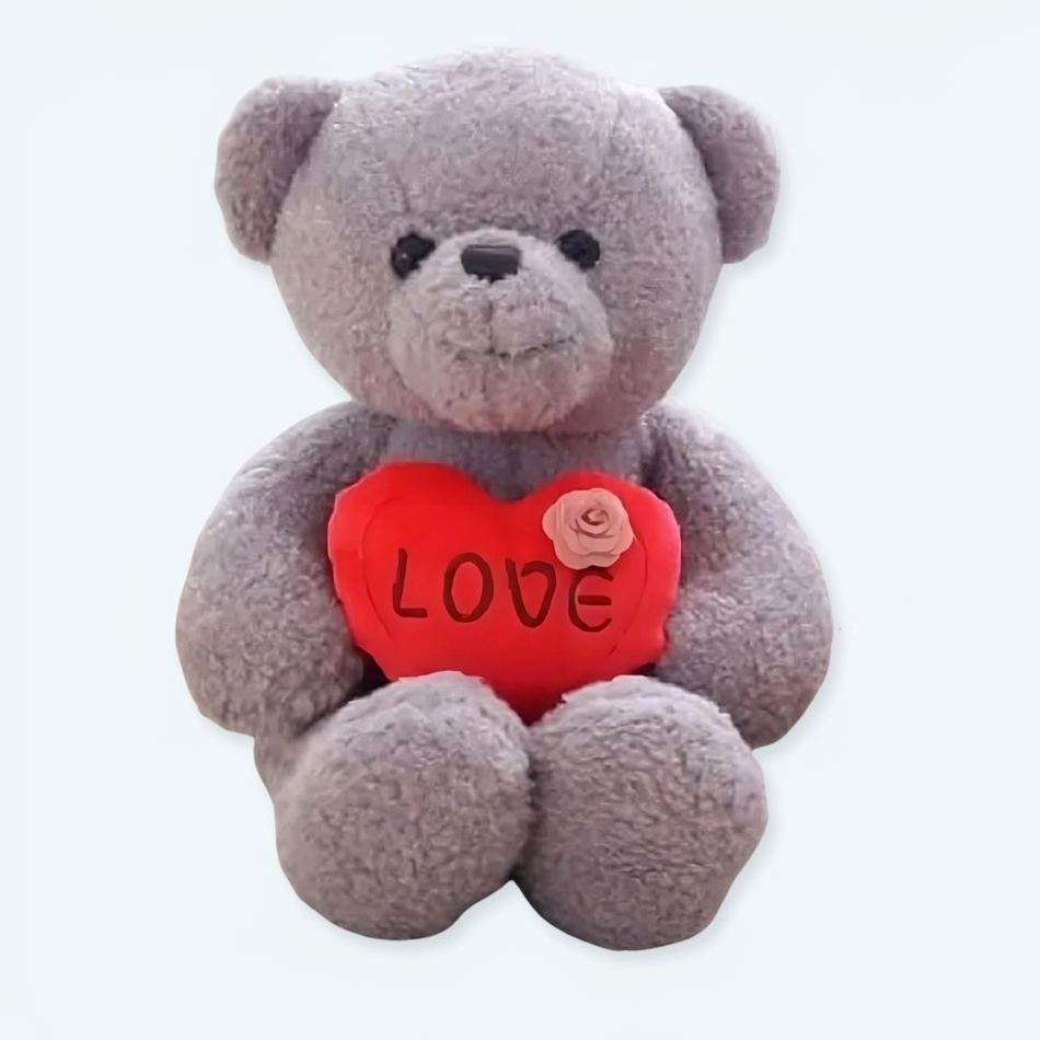 Amore orsacchiotto grigio • Mio Peluche