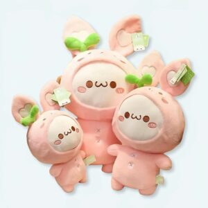 Custodia Peluche Coniglio Per TCL 40 SE – Morbida, Con Fiocco Di Perle E Orsetto. Cover In Silicone E Pellicola, Rosa, Simpatica E Invernale. - 4