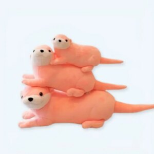 Onwomania Peluche Lontra Peloso Marrone In Piedi 29 Cm - Pupazzetto Morbido E Originale