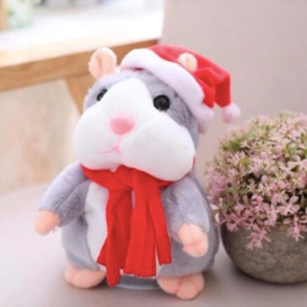 Criceto Parlante Ripetitore – Peluche Morbido 18 Cm Che Ripete La Voce, Giocattolo Interattivo Per Bambini