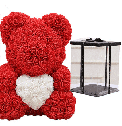 Scatola da collezione dell'orso rosso in peluche • Mio Peluche