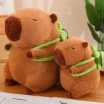 Peluche Capybara Con Zaino Tartaruga Verde – Morbido 40 Cm, Regalo Simpatico Per Bambini E Collezionisti