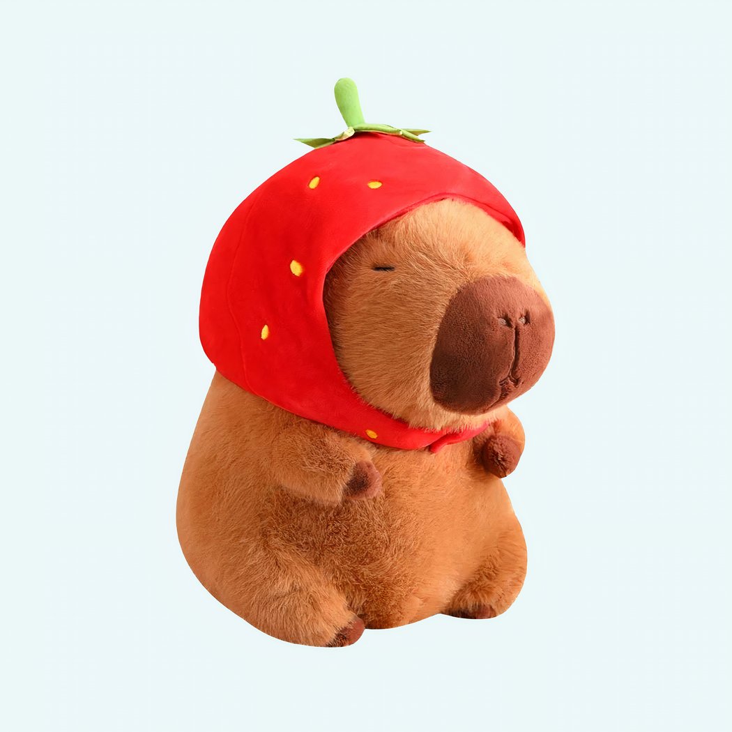 Peluche Asino Alla Fragola – Morbido E Traspirante, Simpatico Animale Con Frutto